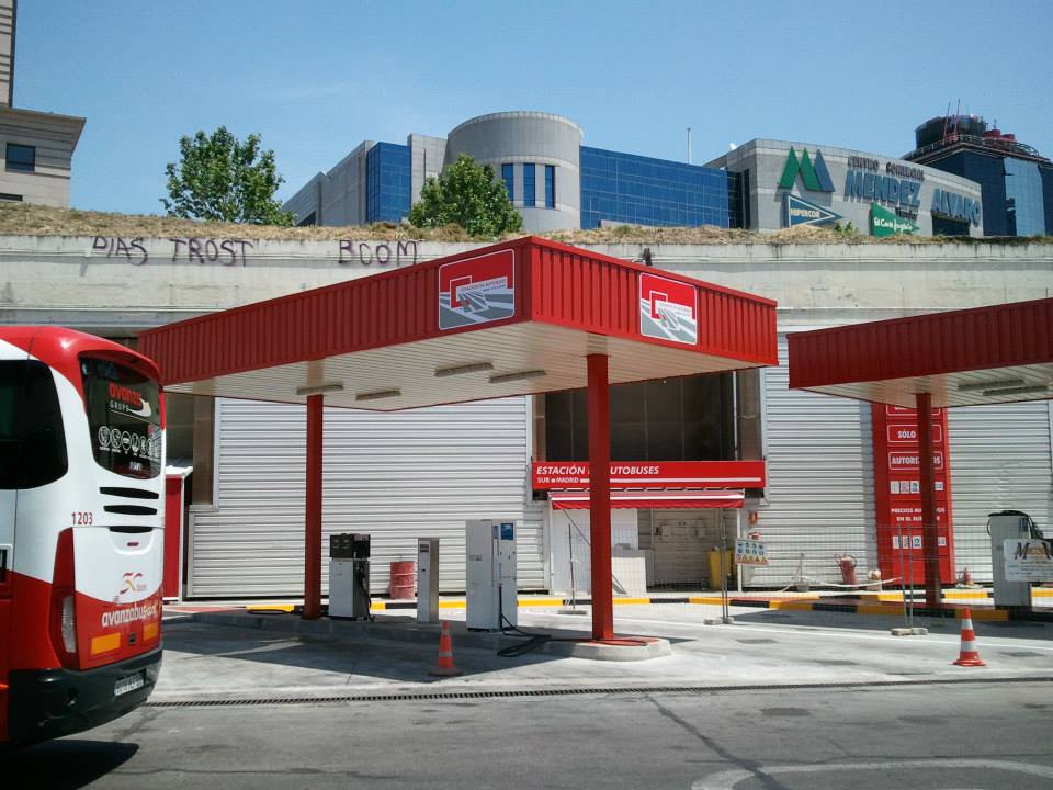marquesina especial para estacion de autobuses en madrid